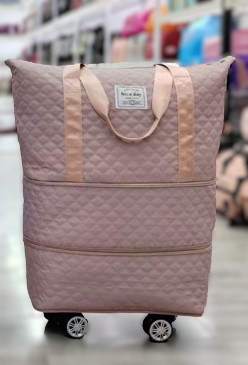 캐리 온 유니버설 휠 다기능 다층 확장 비즈니스 그리드 패턴 여행 듀펠 가방