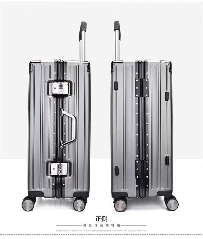 알루미늄 프레임 핸드 Bagage 무성 유니버설 휠 트롤리 케이스 재고 대용량 Bagage Bagage Trolly Bag