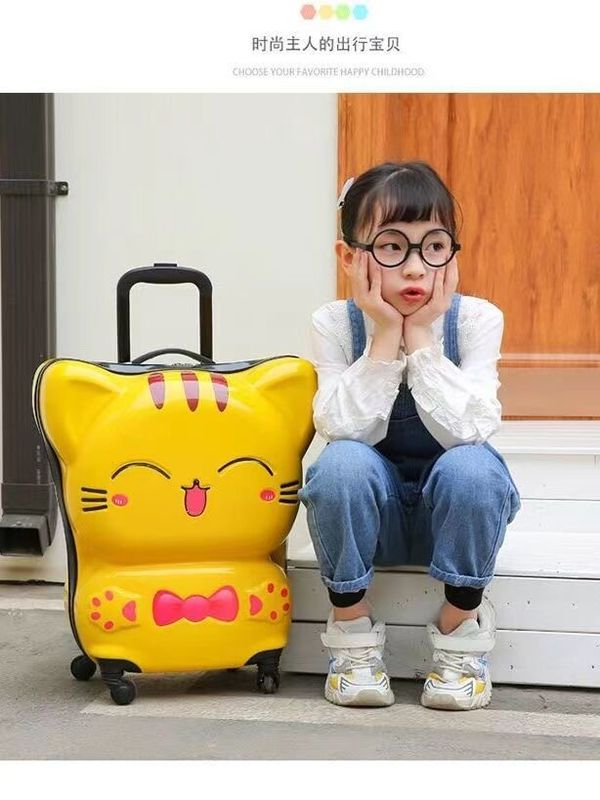 바퀴에 가방을 들고 여행 롤링 가스 어린이 둥근 가스 캐빈 트롤리 가방 귀여운 작은 케이스