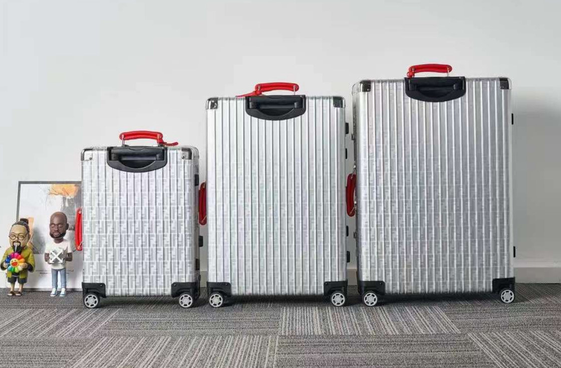 중국 온라인 시장 모든 알루미늄 합금 오리지널 착용 저항 여행 트롤리 케이스 브랜드 여행 수하물 세트 고급