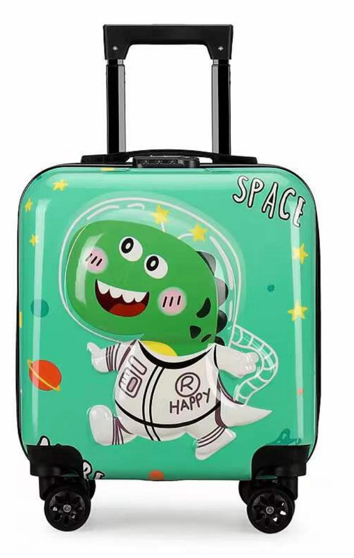 새로운 3D 만화 어린이 수하물 대용량 학생 수하물 유니버설 휠 조합 잠금 수하물 18