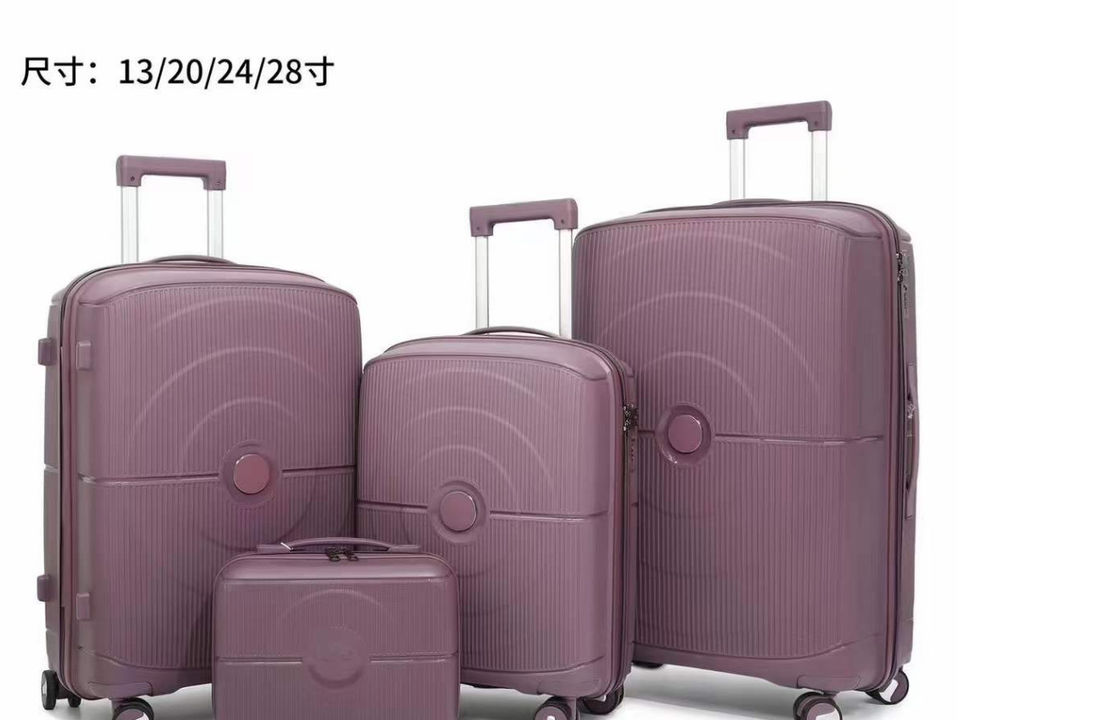 4개 세트 가벼운 휴대용 스핀러 가방 TSA 잠금 안티 스크래치 PP 재질 확장 20 24 28 인치