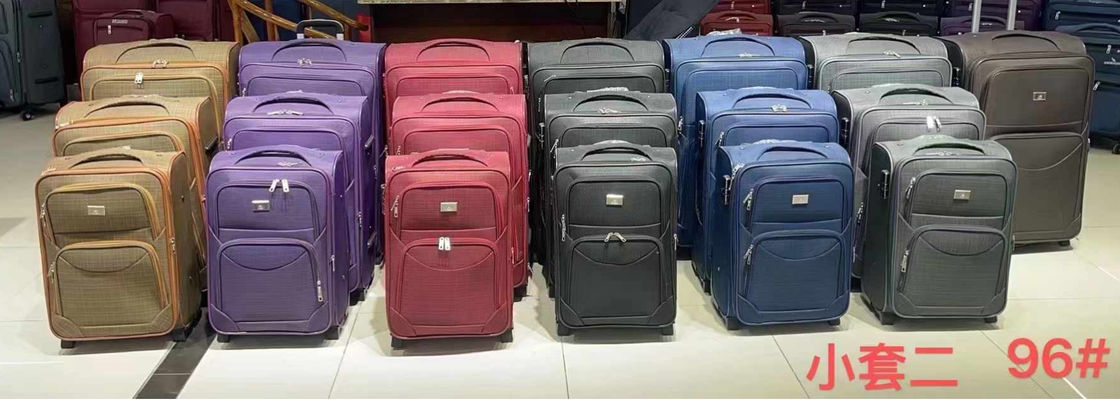 캐리-온 3 pcs 가구 세트 스핀러 소프트 셸 가벼운 소프트 사이드 커스터마이징 수하물 4 롤링 스핀러 바퀴